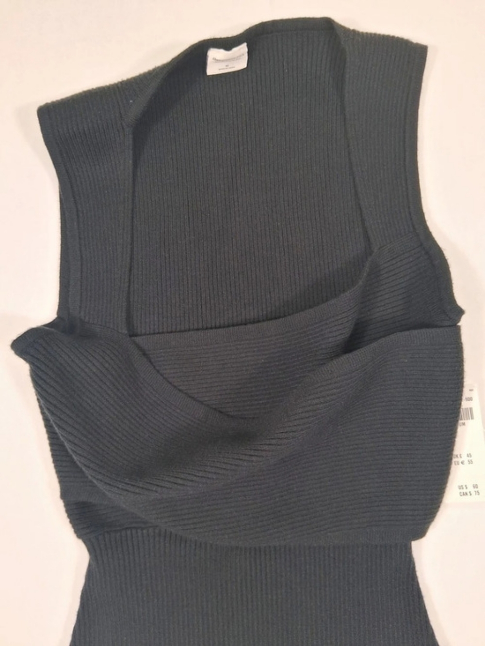 Abercrombie & Fitch Black Ribbed Sweater Bodysuit Size M Fall Casual - Picture 9 of 10